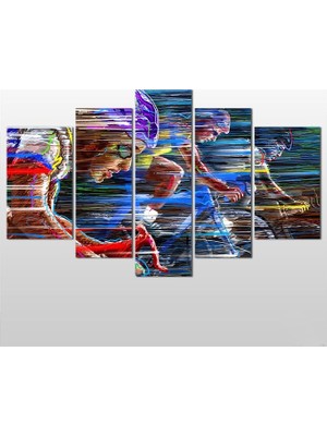 Technopa Bisikletçiler Kanvas Tablo - 140x80cm