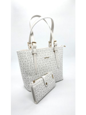 Kadın El ve Omuz Çantası Çanta Cüzdan Kombini Justpolo Ebat :boy: 25 En : 35 cm TYCTMET2205