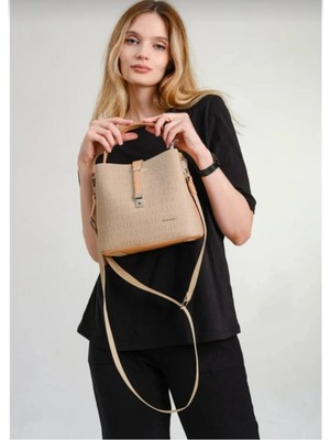 Just Polo Kadın Gofraj Baskılı 4 Bölmeli El ve Omuz Çantası Justpolo TYC33AKFCETY4002