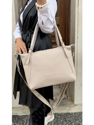 Justpolo Kadın Büyük Boy El ve Omuz Çantası