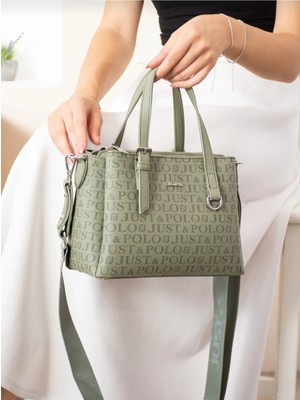 Justpolo Kadın Yeşil El ve Omuz Çantası