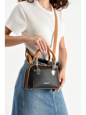 Çantam Gelsin 5 Bölmeli A Kalite Çift Askılı Astarlı Günlük Kullanıma Uygun El ve Omuz Çantası