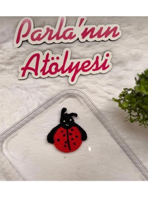 Parla'nın Atölyesi 0-3 Yaş Az Saçlı ve Saçsız  El Örgüsü Handmade Bebek Tokası Uğur Böceği
