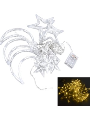 Sepetink Ramazan Süslemesi Için Ay Yıldız LED Işık Perde Lambası