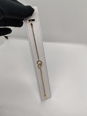 Cadde Dükkanı 2 Yuvarlak Halka Figürlü Taşlı Çelik Bileklik