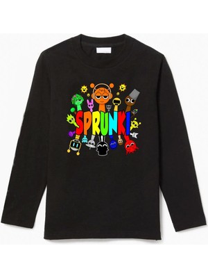 Efendioğlu Design Uzun Kollu Spunki Baskılı Pamuklu Çocuk T-Shirt
