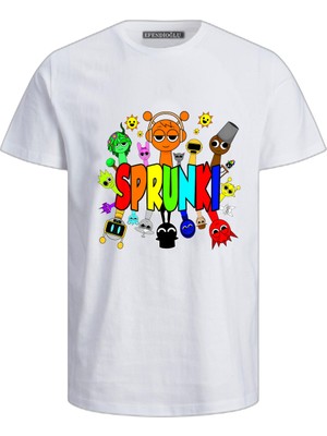 Efendioğlu Design Kısa Kollu Spunki Baskılı Pamuklu Çocuk T-Shirt