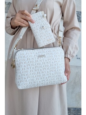 Kadın Krem Çanta Cüzdan Kombini TM1127