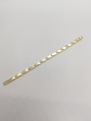 Cadde Dükkanı Dikdörtgen Parçalı Çelik Bileklik Gold