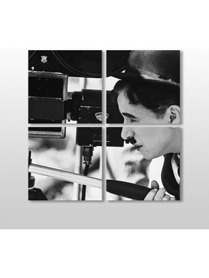 Technopa Charlie Chaplin Kanvas Tablo - 140x140cm