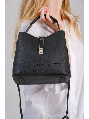 Kadın Siyah 5 Bölmeli Omuz Çantası 2178