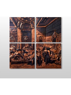 Technopa Bakır Tablo Kanvas Tablo - 110x110cm