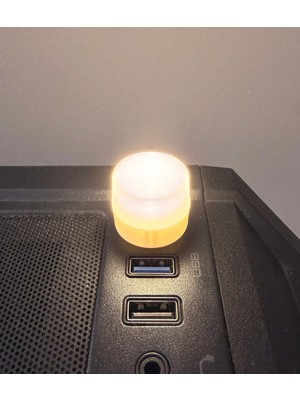 Ebg Mini Taşınabilir Ampul USB Beyaz Lamba 1 W- Gece Lambası Özellikli Powebank Pc Uyumlu LED Işık