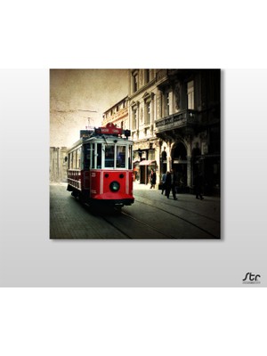 Technopa Tramvay İstanbul Kanvas Tablo - 25x25cm