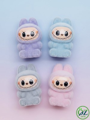 ÖZ OFİS Labubu Kawaii Tüylü - Gökkuşağı Tasarımlı Kaliteli Lüx Kalemtraş - Tekli (X-6332)