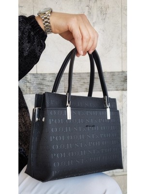 Kadın Siyah 5 Bölmeli Ayarlanabilir Uzun Askılı Omuz Çantası ( Hediyelik)