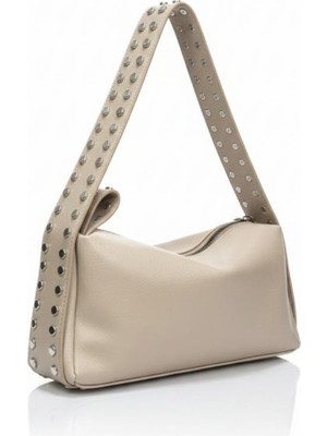 Çantam Gelsin Kadın Ymuşak Deri Zımba Detaylı Omuz Çantası