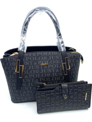 Kadın Siyah Çanta Cüzdan Kombini