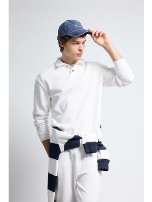 Defacto Erkek Sweat F9324AX/WT32 Off Whıte