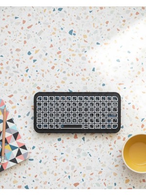 SHC4200 Kompakt Siyah Rgb Işıklı Bluetooth Mini Klavye