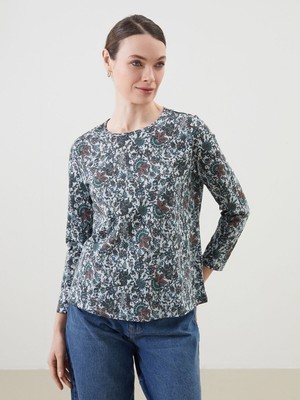 Lc Waikiki Yeni Sezon Bisiklet Yaka Desenli Kadın Bluz