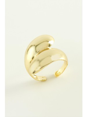 Zero Land Storozde Su Damlası Metal Yüzük-Gümüş Rengi