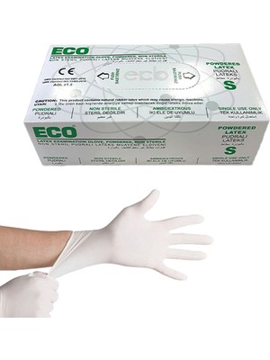 Eco Non Lateks Pudralı Muayene Eldiveni S (Pk 100'LÜ)