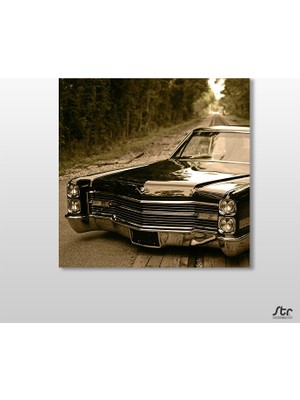 Technopa Klasik Araba Ön Kanvas Tablo - 110x110cm