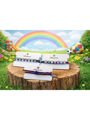 Seymen Bıçakçılık Taraftar Bilekliği Kolluk Model 3’lü Set | 3 Yaş ve Üzeri | Ayarlanabilir Ip Bileklik | Unisex