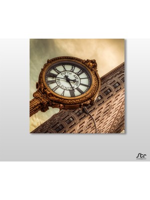 Technopa Gold Saat Kulesi Kanvas Tablo - 70x70cm