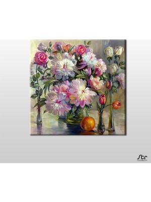 Technopa Çiçekler Kanvas Tablo - 25x25cm