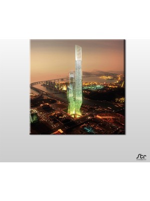 Technopa Camdan Bina Kanvas Tablo - 30x30cm