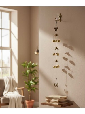Seymen Bıçakçılık Kelebekli 3’lü Rüzgar Çanı | Dekoratif Asma Bahçe & Balkon Süsü | Hareket ve Sarsıntıda Ses Veren