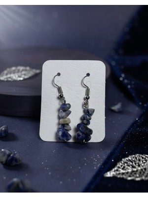 Meneva Aksesuar Sodalit Doğal Taş Sallantılı Küpe