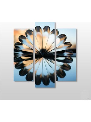 Technopa Soyut Papatya  Kanvas Tablo - 129x140cm