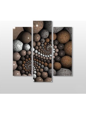 Technopa Sahilden Taşlar  Kanvas Tablo - 120x130cm