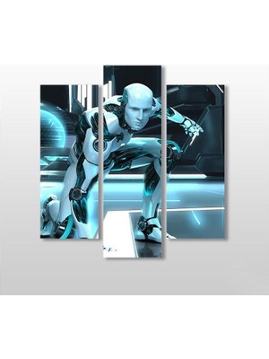 Technopa Robot 3D  Kanvas Tablo - 97x100cm