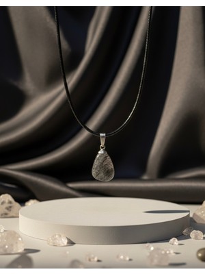 Meneva Aksesuar Rutil Kuvars Doğal Taş Kolye