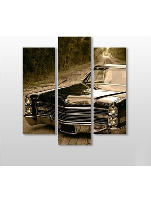 Technopa Klasik Araba  Kanvas Tablo - 84x90cm