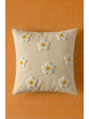 Maharat Papatya Desenli Punch Yastık Kılıfı Kırlent Kılıfı