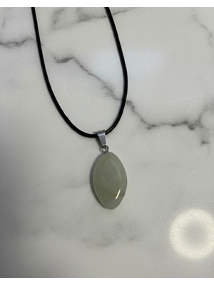 Meneva Aksesuar Aventurin Doğal Taş Markiz Model Kolye