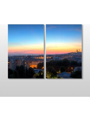Technopa Paris Manzaralı Kanvas Tablo - 40x30cm