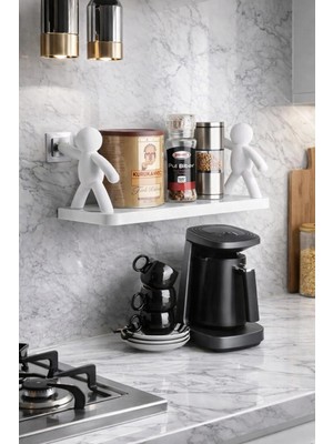 Redmina Banyo Mutfak Kitaplık Pratik Çok Amaçlı Yapışkan Raf 14X34CM