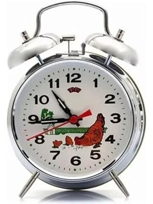 Starseven Nostaljik Kurmalı Horozlu Çalar Saat Büyük Boy