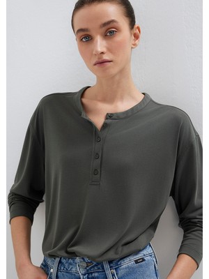 Mavi Haki Modal Karışımlı Tişört 1613772-71553