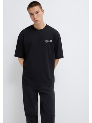 Mavi Mavi Baskılı Siyah Tişört 0613149-900