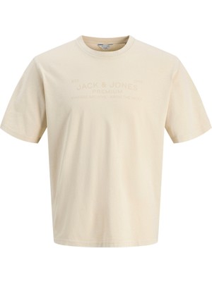 Jack & Jones Jack Jones Jprbluaıden Ss Tee Erkek Bej Tshirt 12293014-06