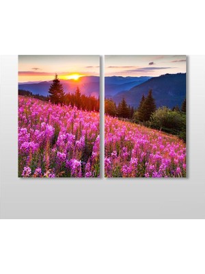 Technopa Akasya Ve Muhteşem Doğa Kanvas Tablo - 50x40cm-beyaz çerçeve