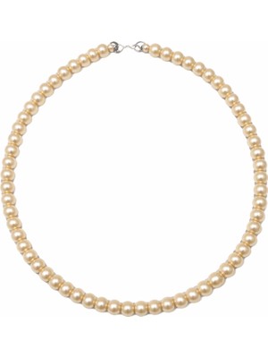 Stainless Stell Inci Bej Detaylı Kadın Kolye