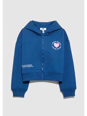 Mavi Mavi Jeans Baskılı Kapüşonlu Mavi Sweatshirt 7S10172-70770